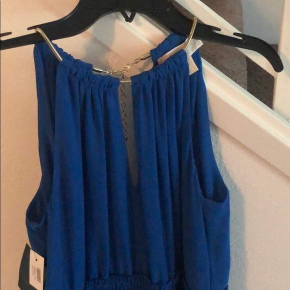 MICHAEL KORS chain-embellished pleated dress - Picture 2 of 4